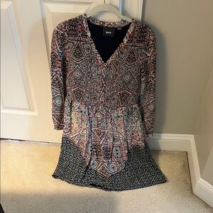 Maeve Women's Long Sleeve Geometric Dress - Multicolor